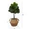 3ft. Artificial Fiddle Leaf Fig Tree With Handmade Cotton & Jute Woven Basket DIY Kit